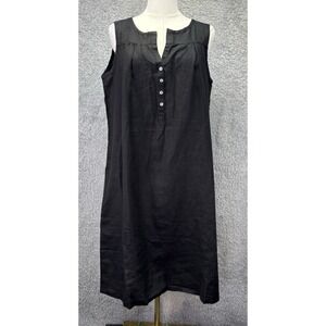 Allen Allen | Dresses | Allen Allen Buttonfront Linen Dress | Poshmark